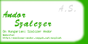 andor szalczer business card